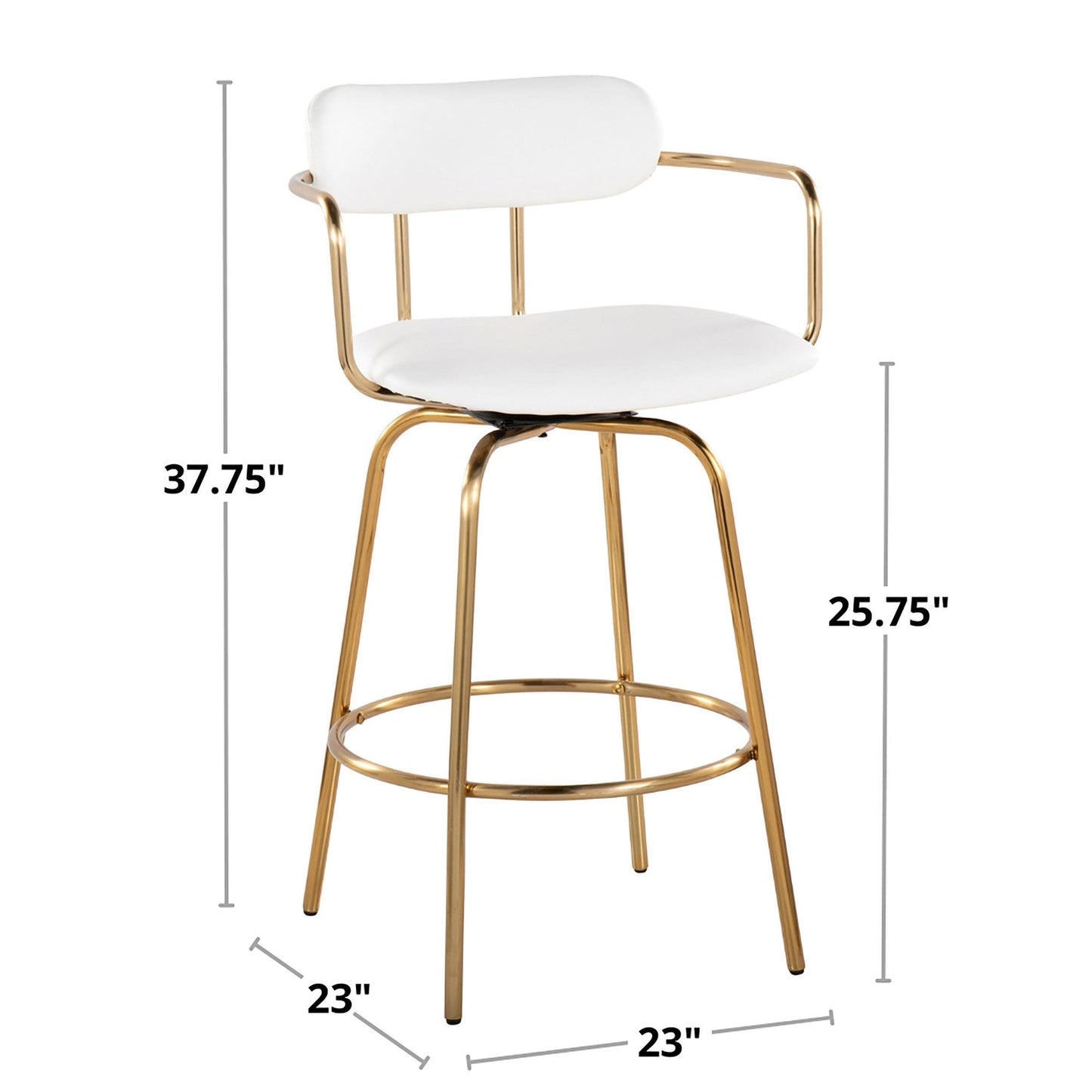 Majestic Office Furniture 26" Fixed-Height Counter Stool - Set of 2