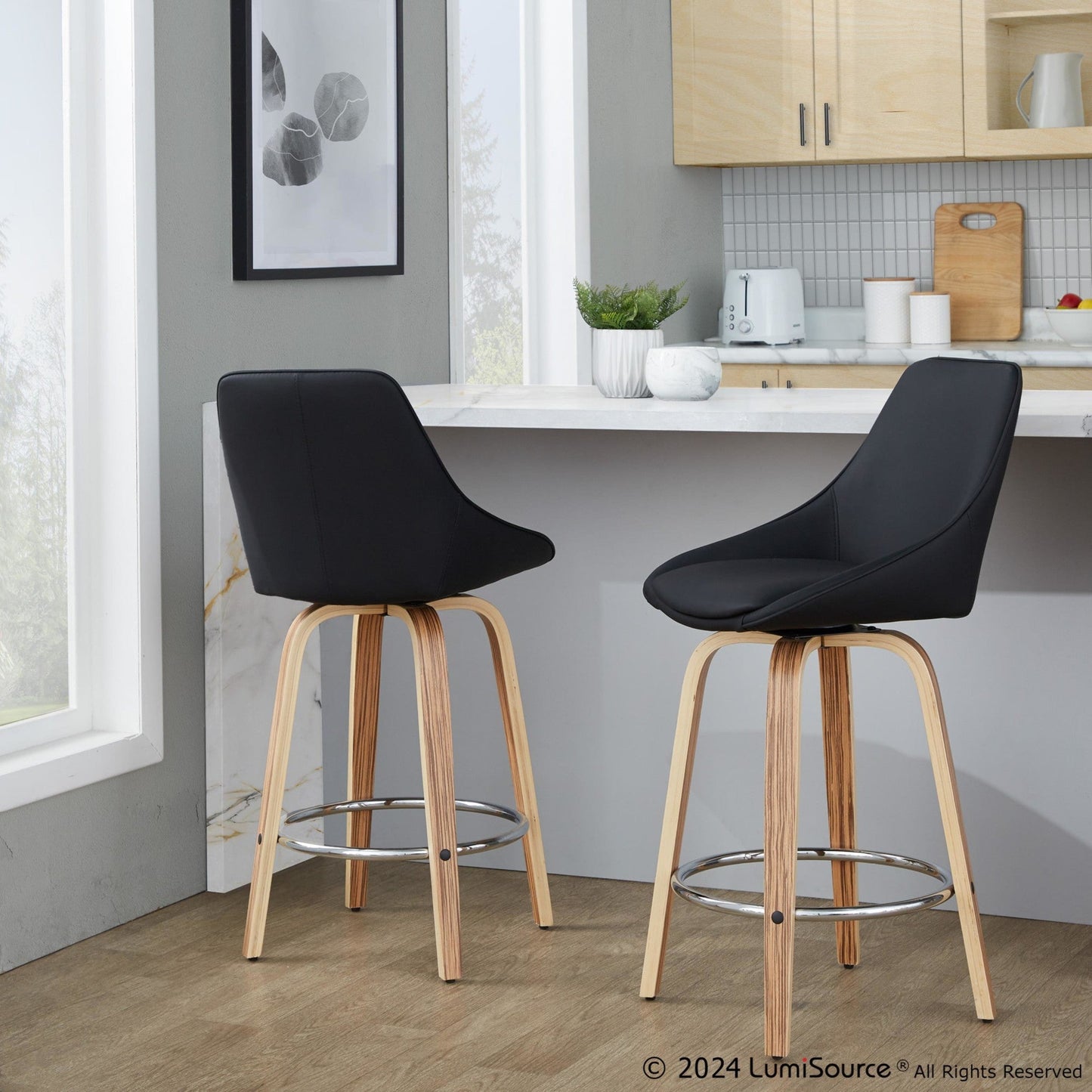 Majestic Office Furniture 26" Fixed-Height Counter Stool - Set of 2