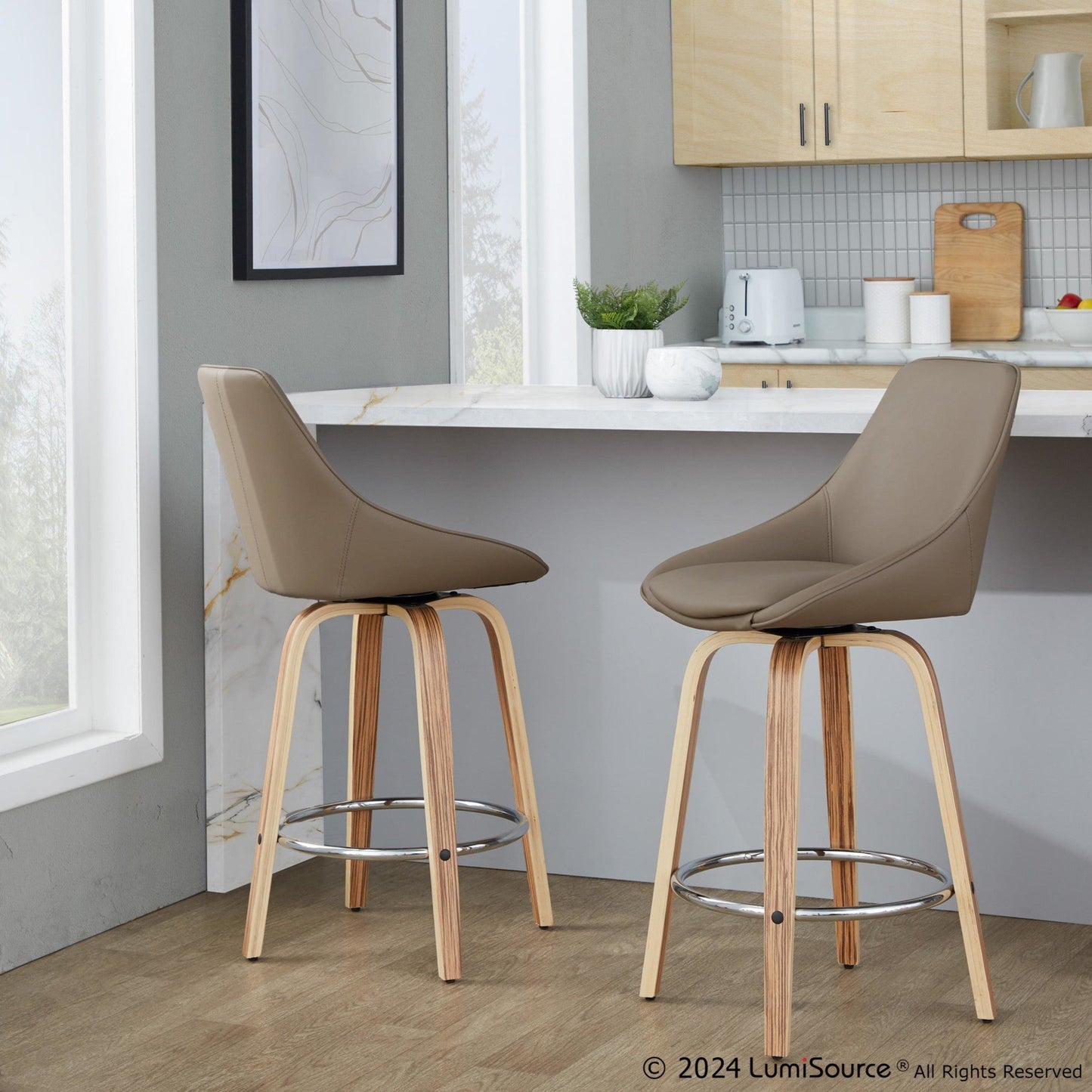 Majestic Office Furniture 26" Fixed-Height Counter Stool - Set of 2
