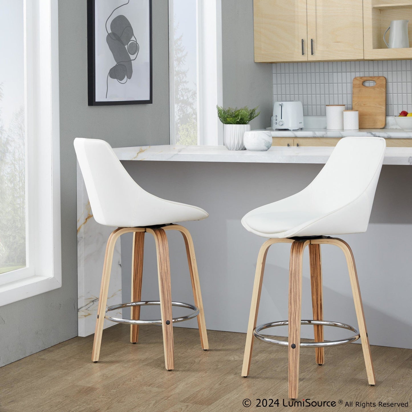 Majestic Office Furniture 26" Fixed-Height Counter Stool - Set of 2