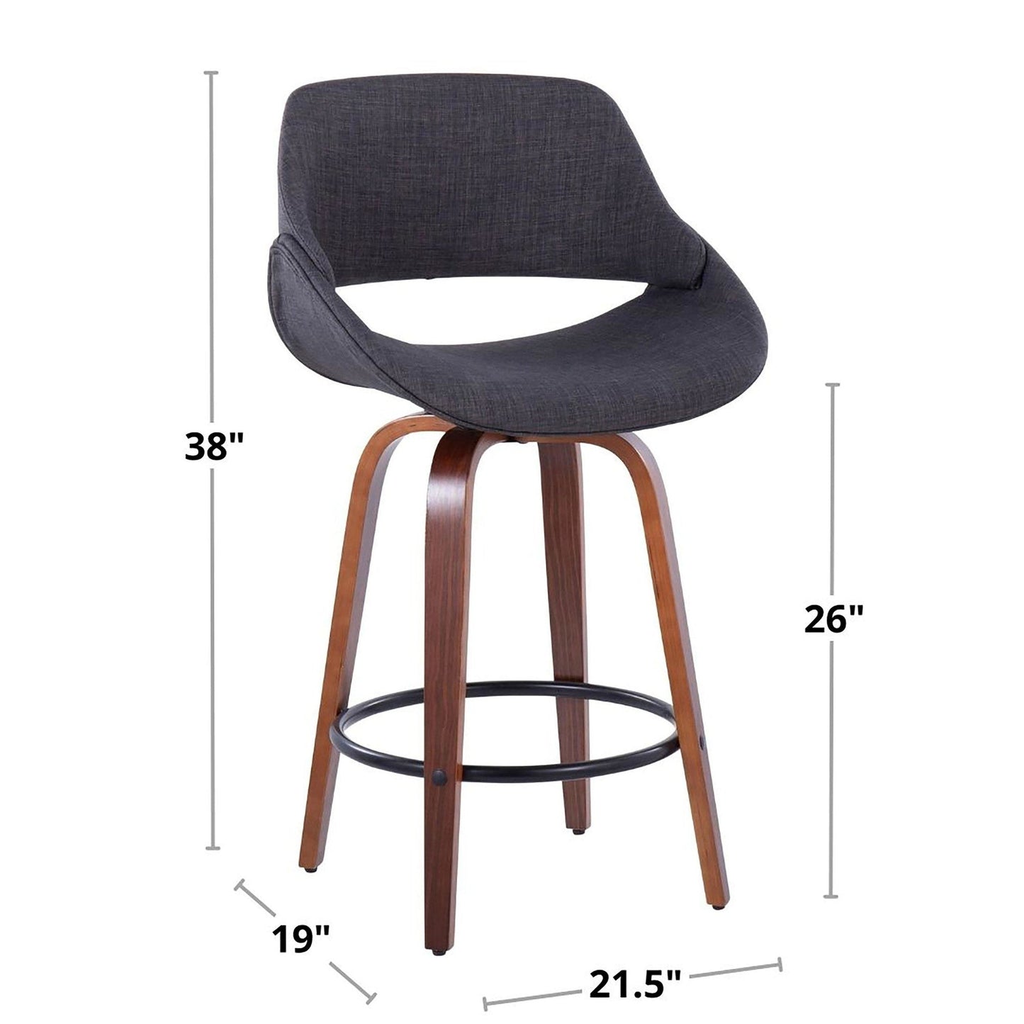 Majestic Office Furniture 26" Fixed-Height Counter Stool - Set of 2
