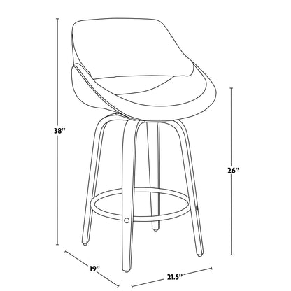 Majestic Office Furniture 26" Fixed-Height Counter Stool - Set of 2