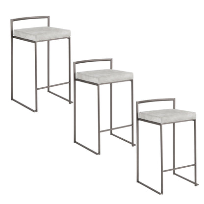 Majestic Office Furniture Stacker 26" Fixed-Height Counter Stool - Set Of 3