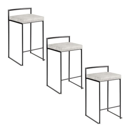 Majestic Office Furniture Stacker 26" Fixed-Height Counter Stool - Set Of 3
