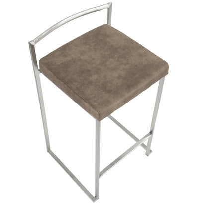 Majestic Office Furniture Stacker 26" Fixed-Height Counter Stool - Set Of 3
