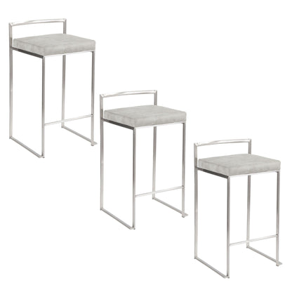 Majestic Office Furniture Stacker 26" Fixed-Height Counter Stool - Set Of 3