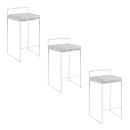 Majestic Office Furniture Stacker 26" Fixed-Height Counter Stool - Set Of 3