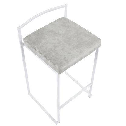 Majestic Office Furniture Stacker 26" Fixed-Height Counter Stool - Set Of 3