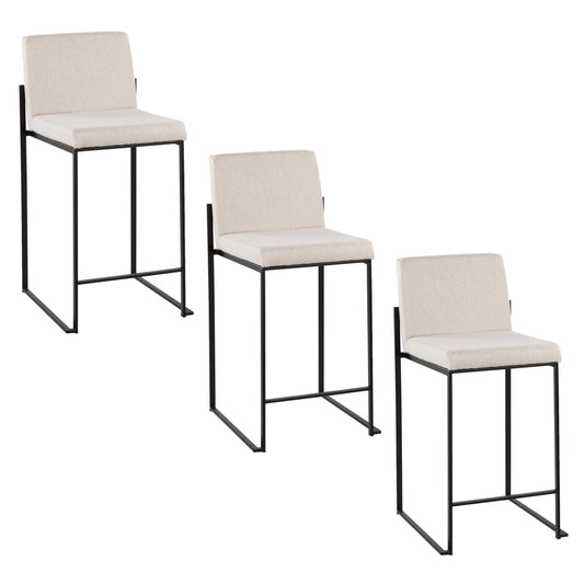 Majestic Office Furniture High Back 26" Fixed-Height Counter Stool - Set Of 3