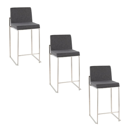 Majestic Office Furniture High Back 26" Fixed-Height Counter Stool - Set Of 3