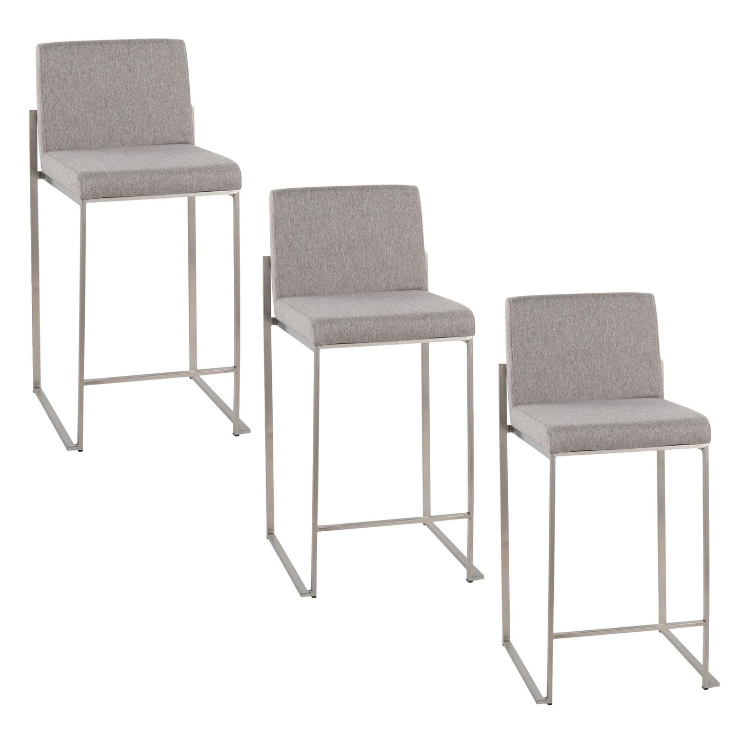Majestic Office Furniture High Back 26" Fixed-Height Counter Stool - Set Of 3