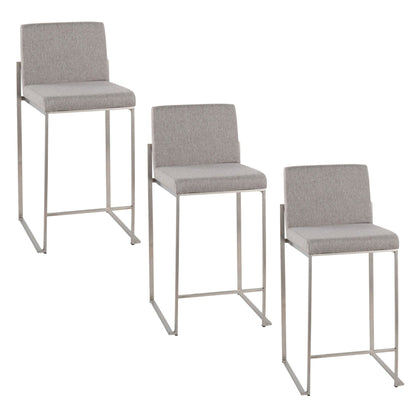 Majestic Office Furniture High Back 26" Fixed-Height Counter Stool - Set Of 3