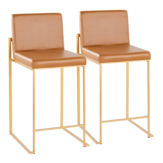 Majestic Office Furniture High Back 26" Fixed-Height Counter Stool - Set of 2