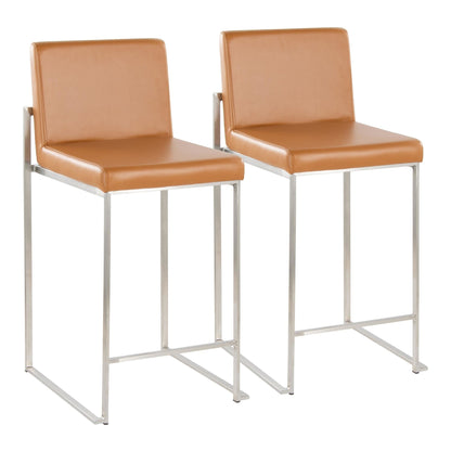 Majestic Office Furniture High Back 26" Fixed-Height Counter Stool - Set of 2