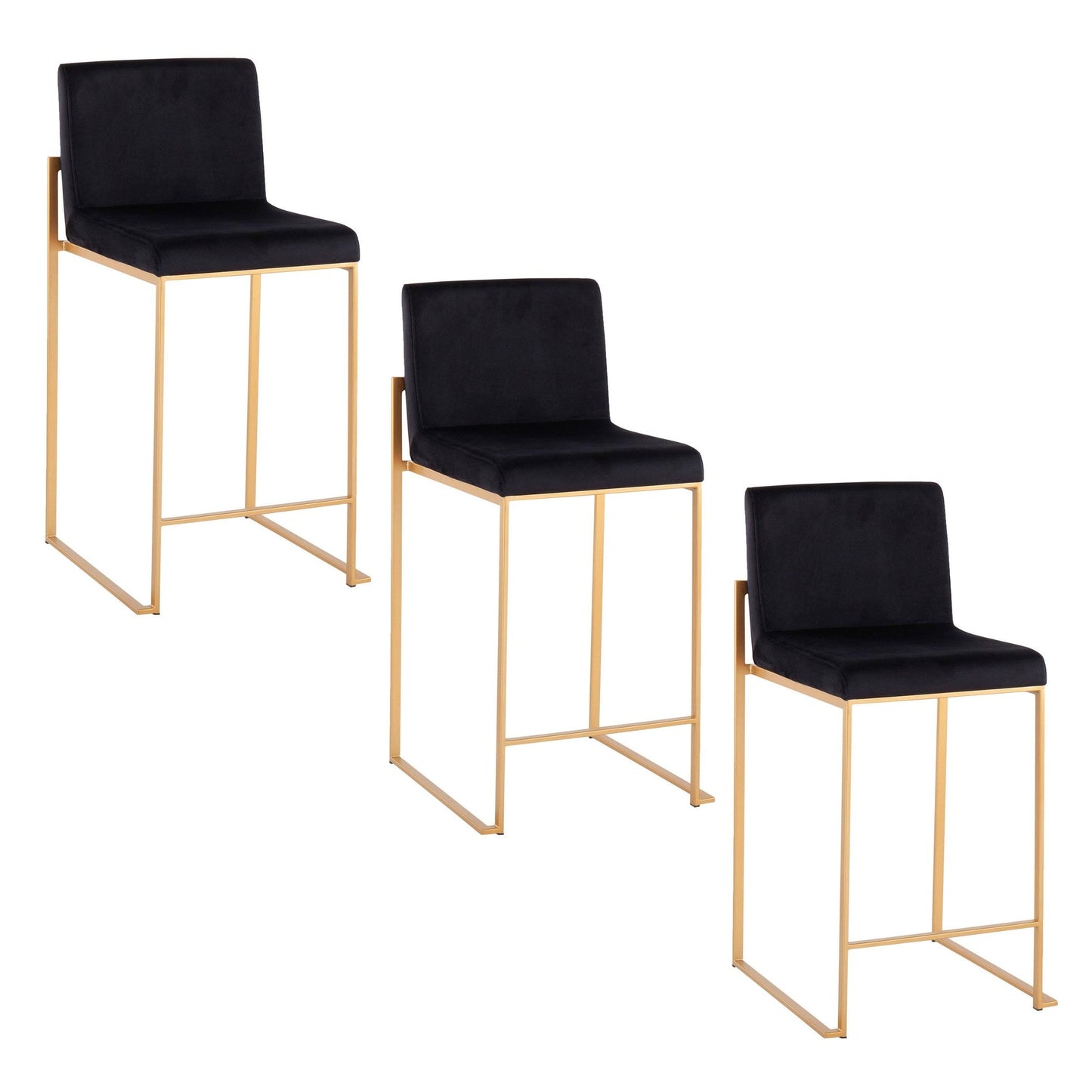 Majestic Office Furniture High Back 26" Fixed-Height Counter Stool - Set Of 3