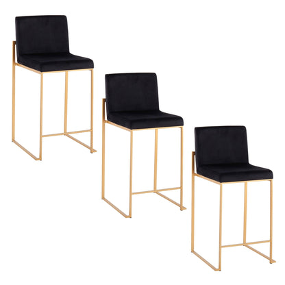 Majestic Office Furniture High Back 26" Fixed-Height Counter Stool - Set Of 3