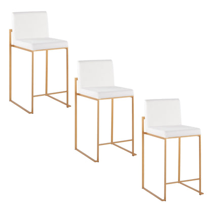 Majestic Office Furniture High Back 26" Fixed-Height Counter Stool - Set Of 3