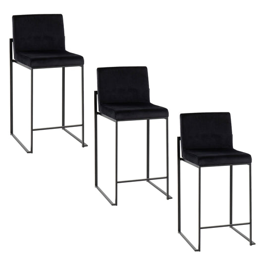 Majestic Office Furniture High Back 26" Fixed-Height Counter Stool - Set Of 3