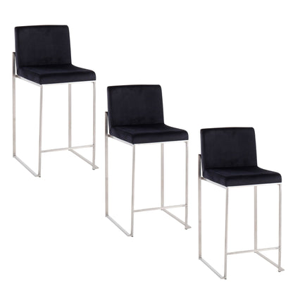 Majestic Office Furniture High Back 26" Fixed-Height Counter Stool - Set Of 3