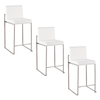 Majestic Office Furniture High Back 26" Fixed-Height Counter Stool - Set Of 3