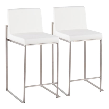 Majestic Office Furniture High Back 26" Fixed-Height Counter Stool - Set of 2