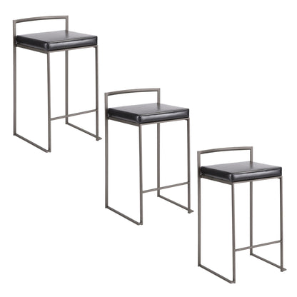 Majestic Office Furniture Stacker 26" Fixed-Height Counter Stool - Set Of 3
