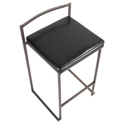 Majestic Office Furniture Stacker 26" Fixed-Height Counter Stool - Set Of 3