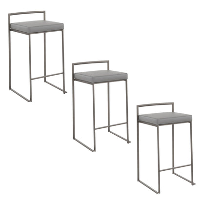 Majestic Office Furniture Stacker 26" Fixed-Height Counter Stool - Set Of 3