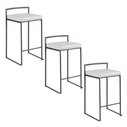 Majestic Office Furniture Stacker 26" Fixed-Height Counter Stool - Set Of 3