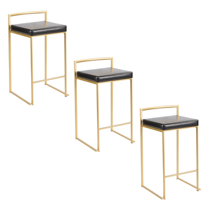 Majestic Office Furniture Stacker 26" Fixed-Height Counter Stool - Set Of 3