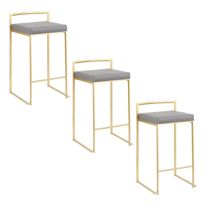 Majestic Office Furniture Stacker 26" Fixed-Height Counter Stool - Set Of 3
