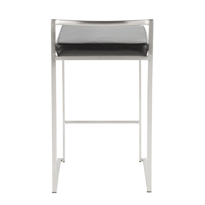Majestic Office Furniture Stacker 26" Fixed-Height Counter Stool - Set Of 3
