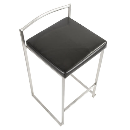 Majestic Office Furniture Stacker 26" Fixed-Height Counter Stool - Set Of 3