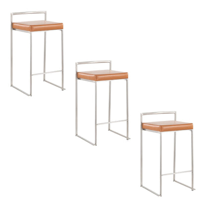 Majestic Office Furniture Stacker 26" Fixed-Height Counter Stool - Set Of 3