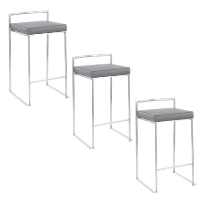 Majestic Office Furniture Stacker 26" Fixed-Height Counter Stool - Set Of 3