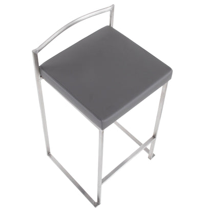 Majestic Office Furniture Stacker 26" Fixed-Height Counter Stool - Set Of 3