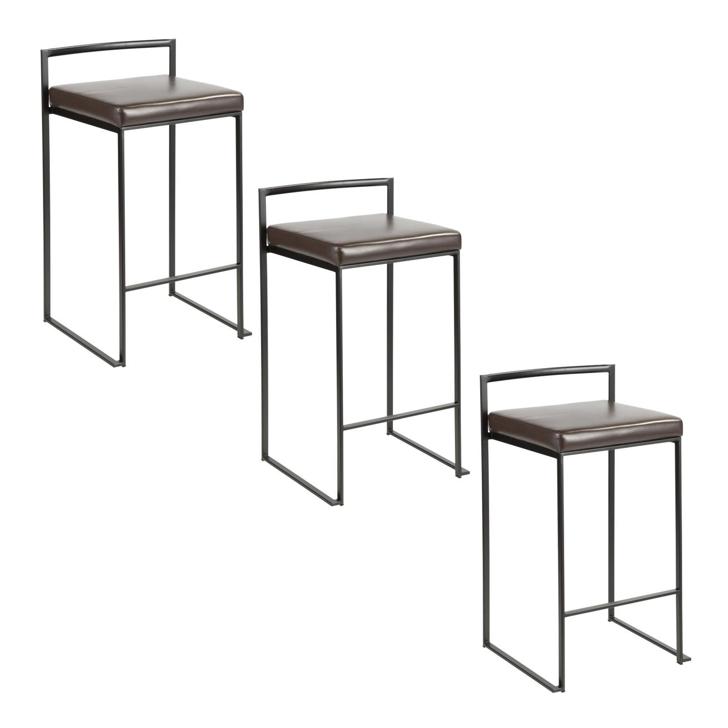 Majestic Office Furniture 26" Fixed-Height Counter Stool - Set Of 3