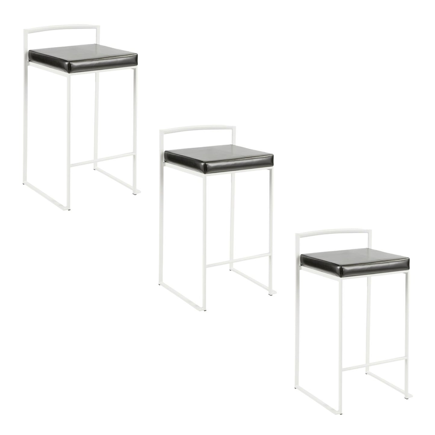 Majestic Office Furniture 26" Fixed-Height Counter Stool - Set Of 3