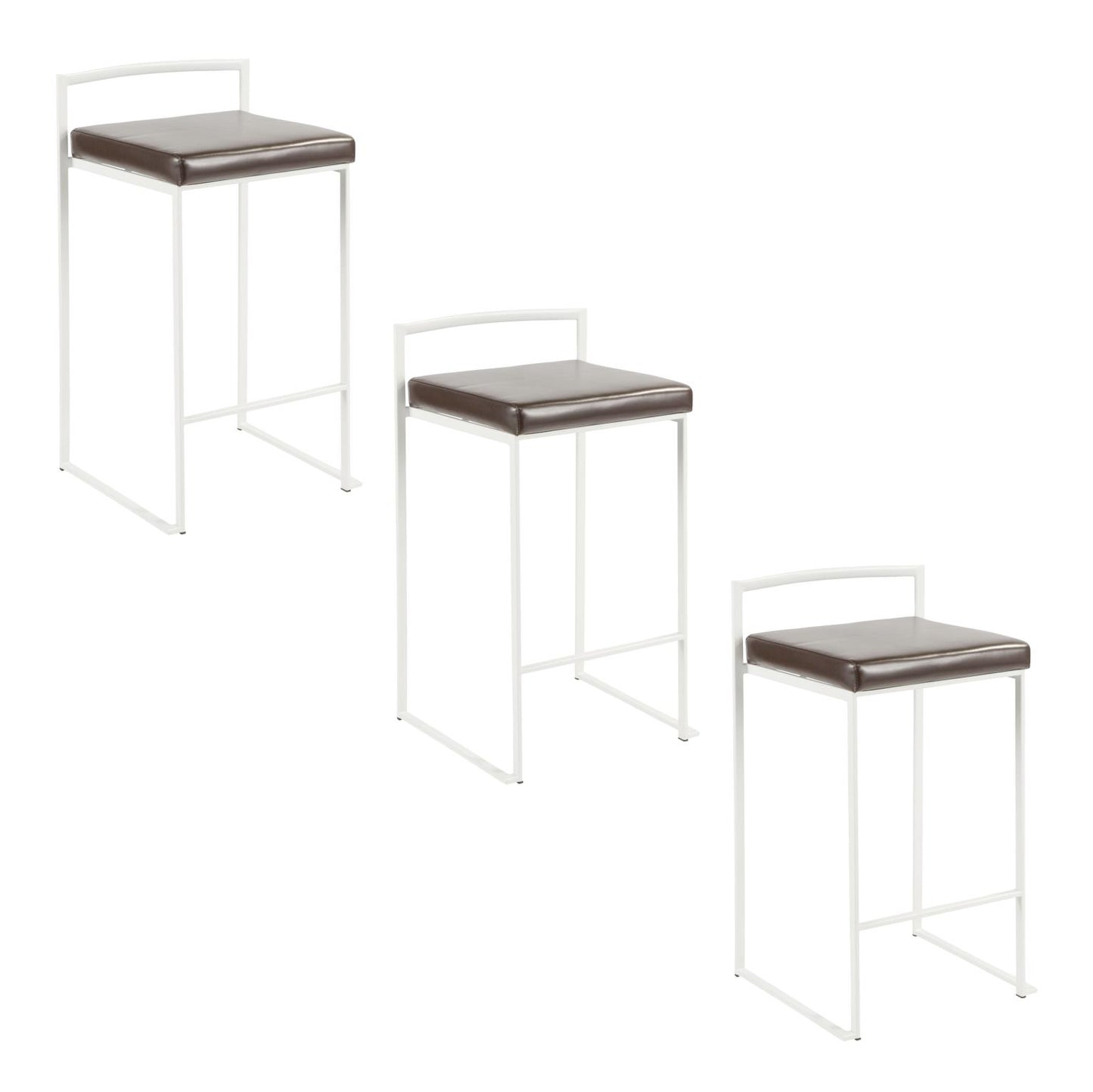 Majestic Office Furniture 26" Fixed-Height Counter Stool - Set Of 3