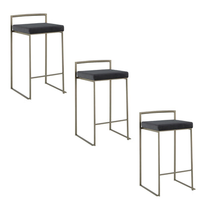 Majestic Office Furniture Stacker 26" Fixed-Height Counter Stool - Set Of 3