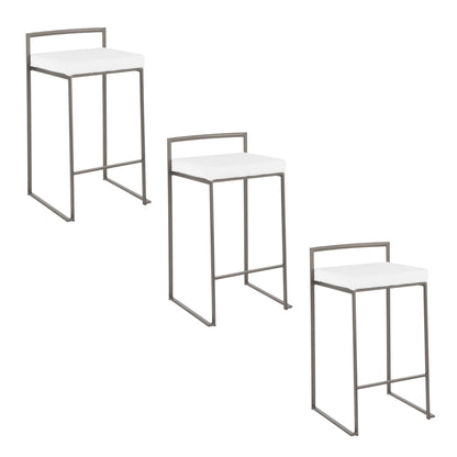 Majestic Office Furniture Stacker 26" Fixed-Height Counter Stool - Set Of 3