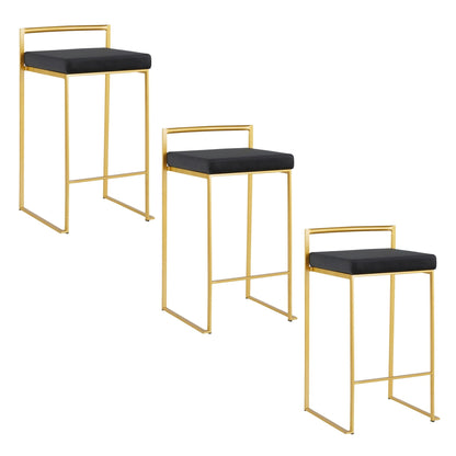Majestic Office Furniture Stacker 26" Fixed-Height Counter Stool - Set Of 3