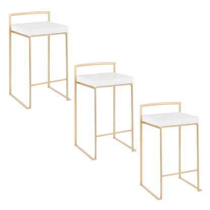 Majestic Office Furniture Stacker 26" Fixed-Height Counter Stool - Set Of 3