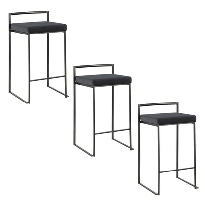 Majestic Office Furniture Stacker 26" Fixed-Height Counter Stool - Set Of 3