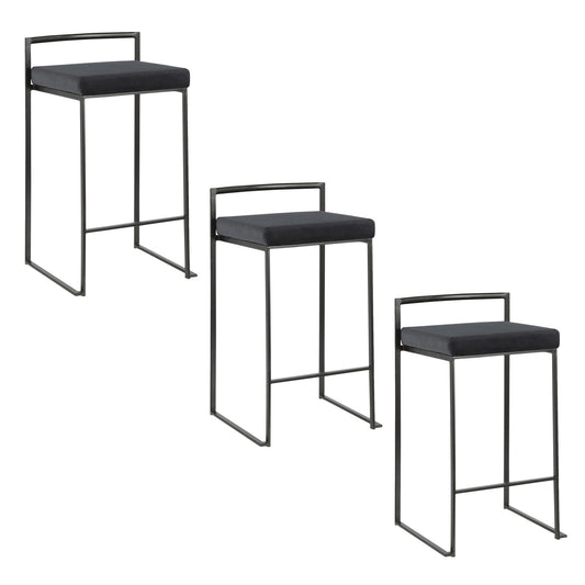 Majestic Office Furniture Stacker 26" Fixed-Height Counter Stool - Set Of 3