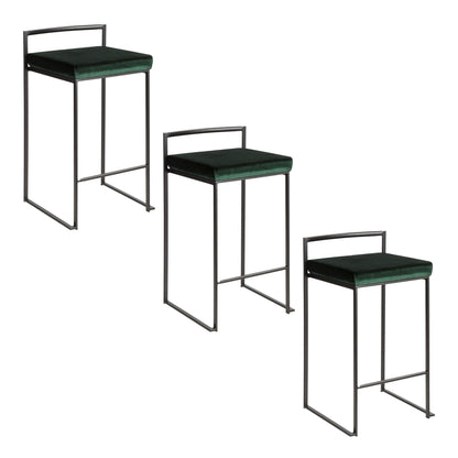 Majestic Office Furniture Stacker 26" Fixed-Height Counter Stool - Set Of 3
