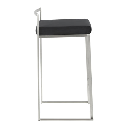 Majestic Office Furniture Stacker 26" Fixed-Height Counter Stool - Set Of 3