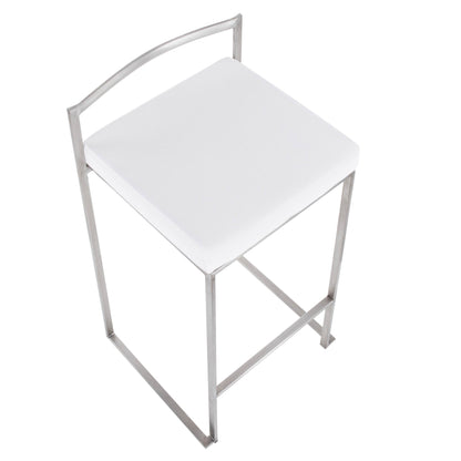 Majestic Office Furniture Stacker 26" Fixed-Height Counter Stool - Set Of 3