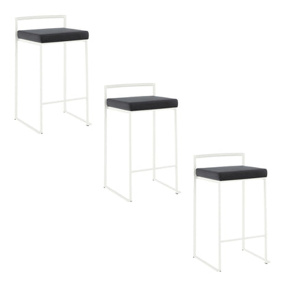 Majestic Office Furniture Stacker 26" Fixed-Height Counter Stool - Set Of 3