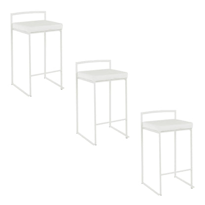 Majestic Office Furniture Stacker 26" Fixed-Height Counter Stool - Set Of 3